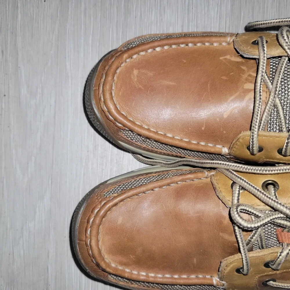 Sperry Top Sider Sea Kite Sport‎ Moc Leather Boat Shoes Mens 8.5M Tan nautical